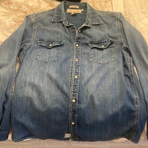 H&M denim button down shirt